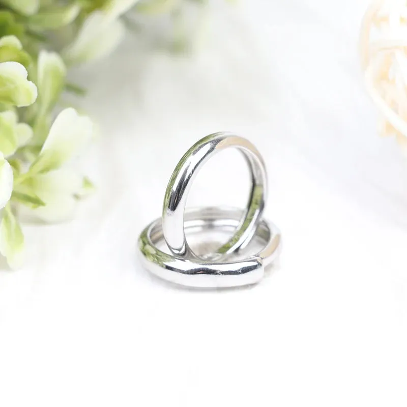 1 Pair Luxury Stainless Steel Rings for Women - Trending Korean Fashion Accessories