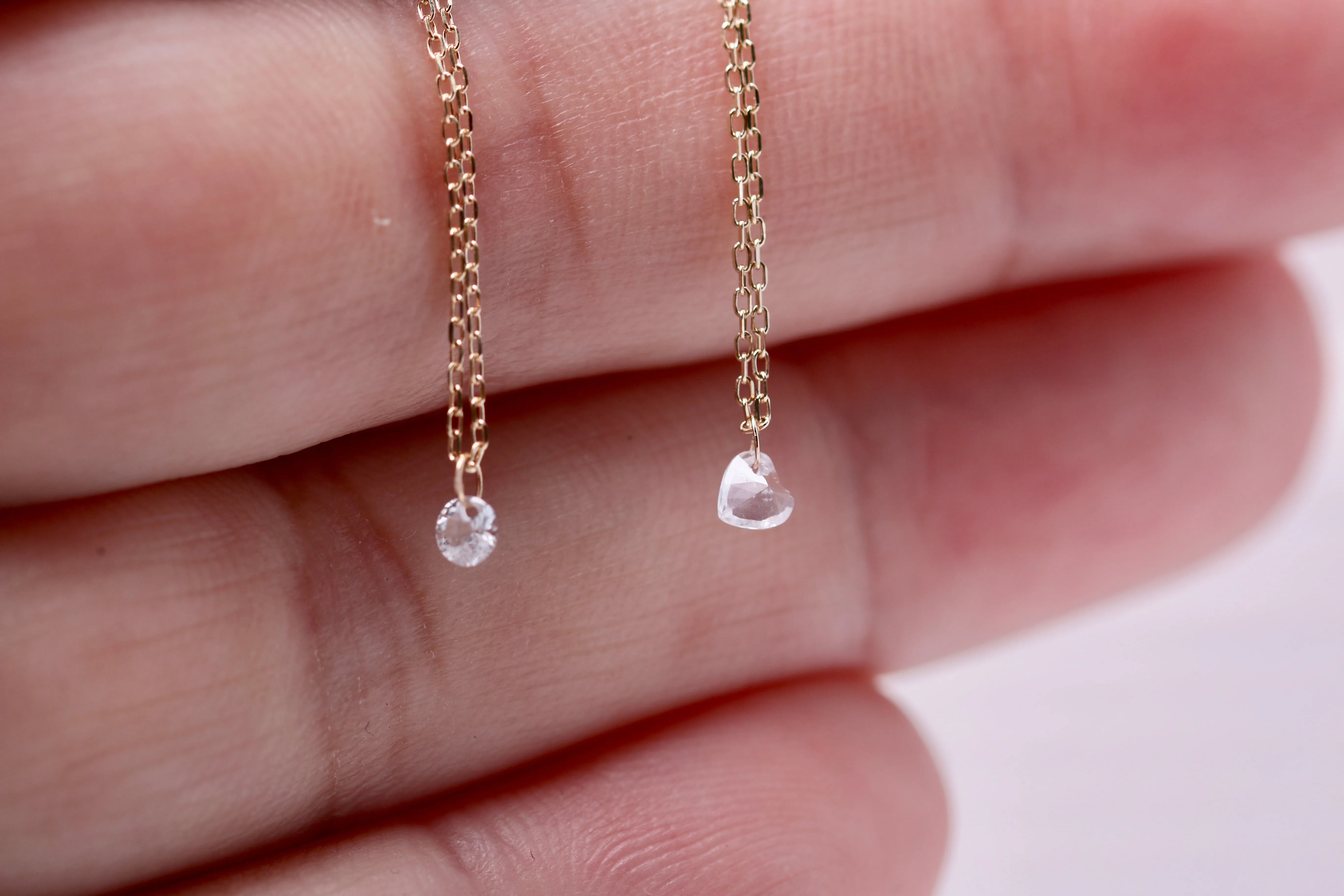 10K Micro White Sapphire Necklaces