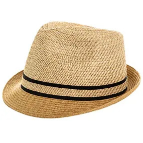 1920s Straw Panama Fedora Hat Cap for Men 1920s Gatsby Derby Hat for Womens