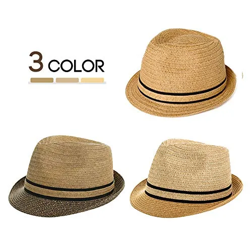 1920s Straw Panama Fedora Hat Cap for Men 1920s Gatsby Derby Hat for Womens
