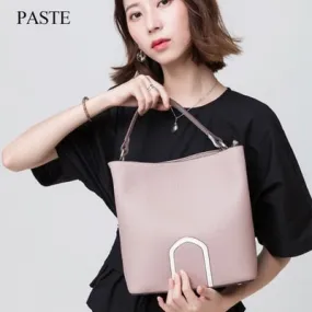 2017 Best Genuine Leather Women Handbags Spring Female Shoulders Bag Fashion Ladies Totes Big  brand iPad Pink Crossbody Bags