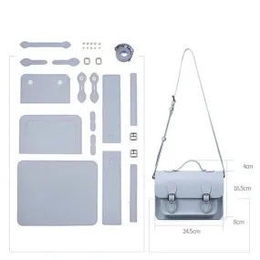 2021New Retro Minority Cambridge Messenger Bag Women's Shoulder Bag Hand-stitched Self-made DIY Material PU LeatherCrossbody Bag