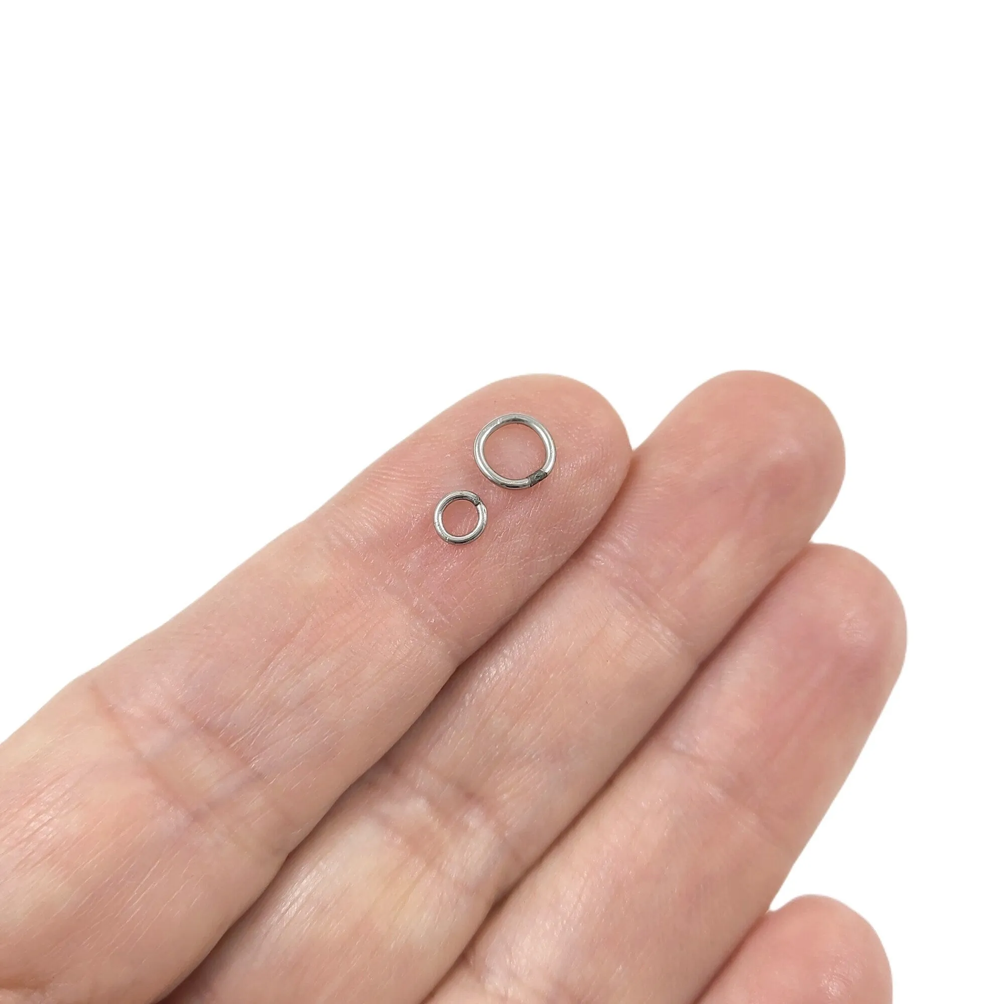 50 Closed soldered stainless steel jump rings, 4mm, 6mm, 7mm