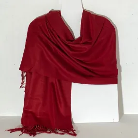Aggie Cashmere Mix Wrap - Dark Red