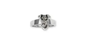 Airedale Terrier Ring Jewelry Sterling Silver Handmade Dog Ring AR7-R