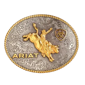 Ariat Two-Tone Oval Rope Bull Rider Belt Buckle A37056