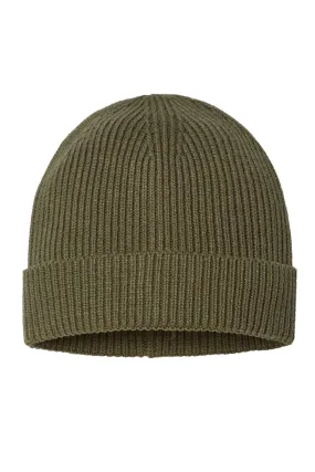 Atlantis Headwear Mens Sustainable Fine Rib Cuffed Beanie - Olive Green