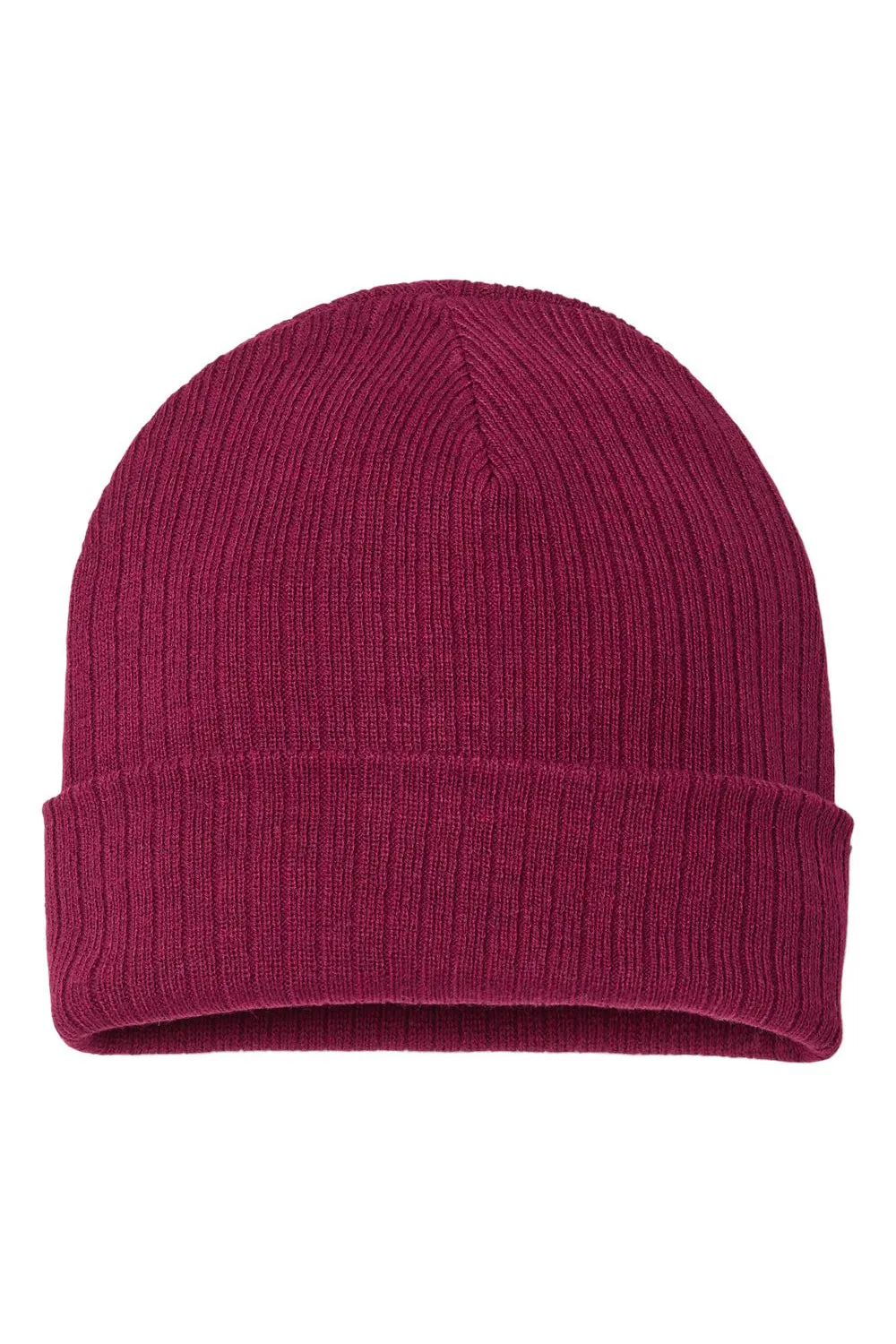 Atlantis Headwear Mens Sustainable Rib Cuffed Beanie - Burgundy