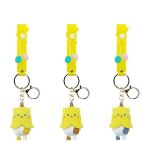 Banana  Theme with Cat Keychain