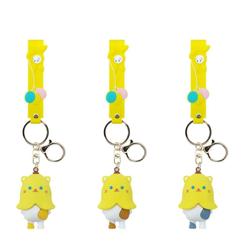 Banana  Theme with Cat Keychain
