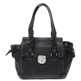 Black Leather Small Satchel