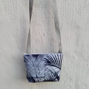 Black Palms - Recycled Felt Sling Purse