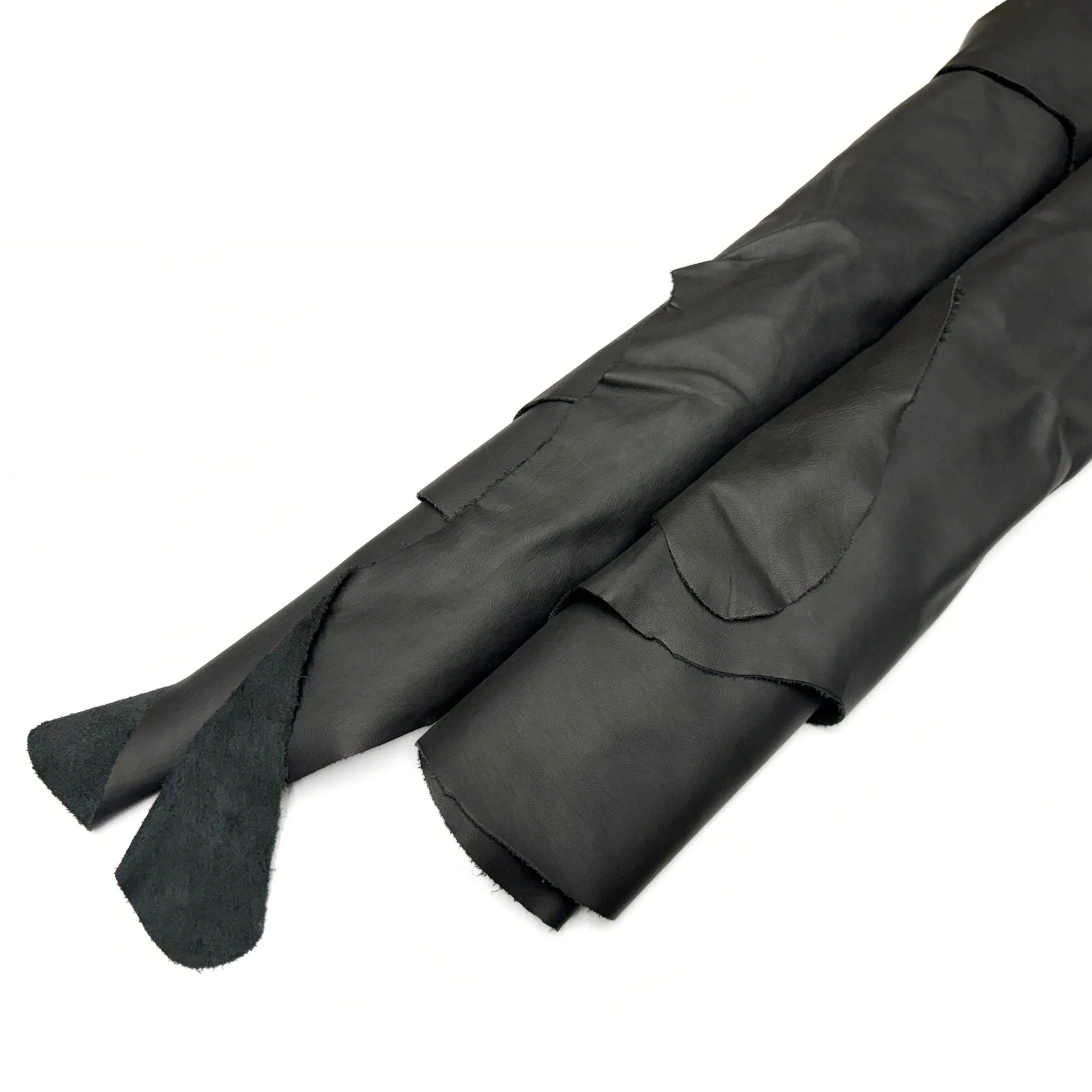 Black Upholstery Leather Hides - B  Grade - 2-3 oz Cowhide - Large