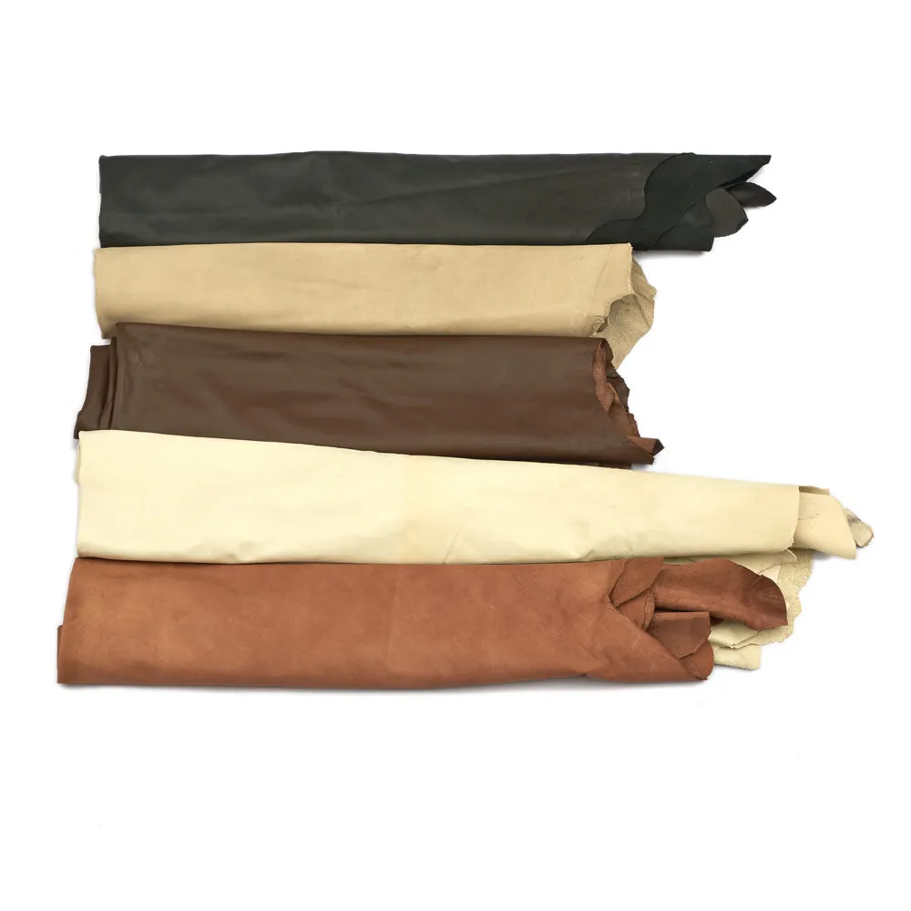Black Upholstery Leather Hides - B  Grade - 2-3 oz Cowhide - Large