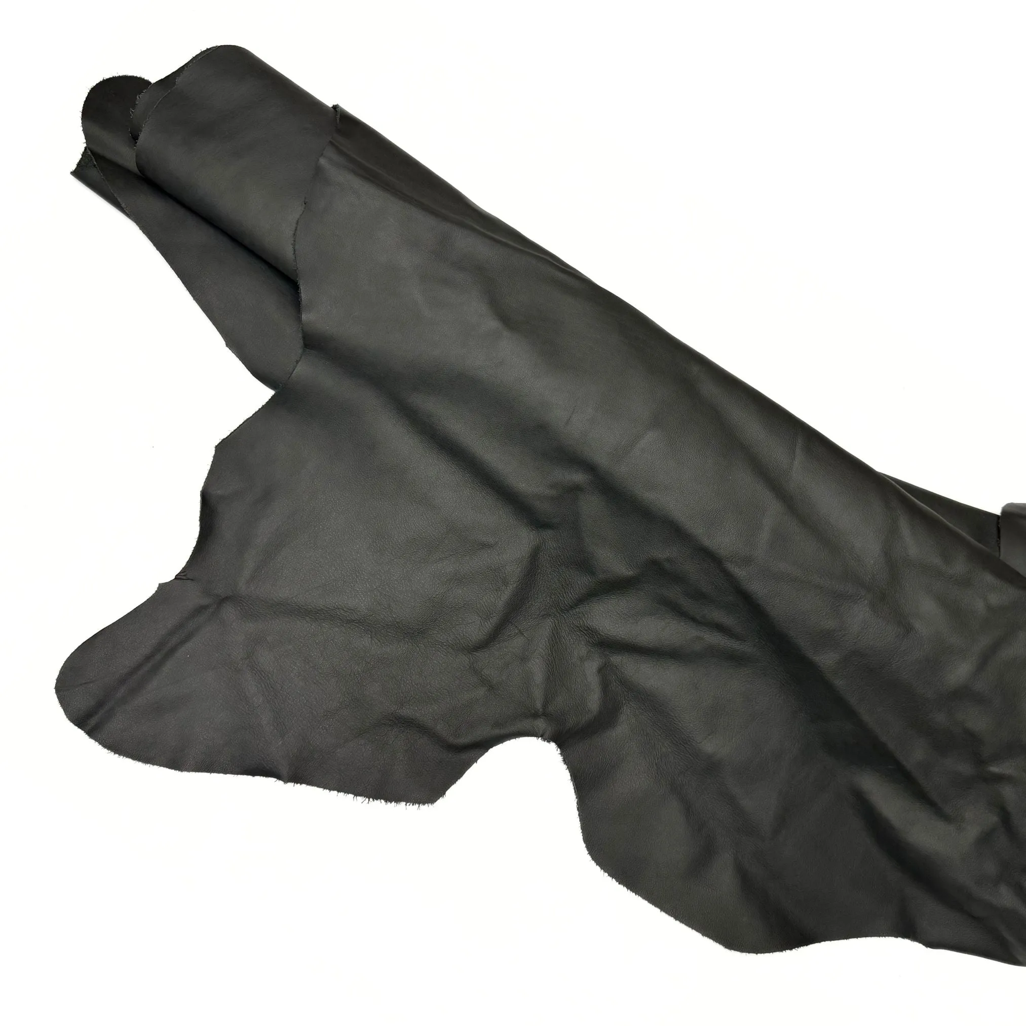 Black Upholstery Leather Hides - B  Grade - 2-3 oz Cowhide - Large