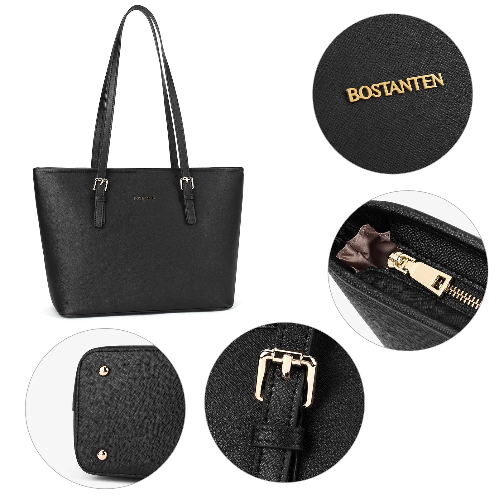 BOSTANTEN Women Handbag Genuine Leather Tote Bag Shoulder Purses
