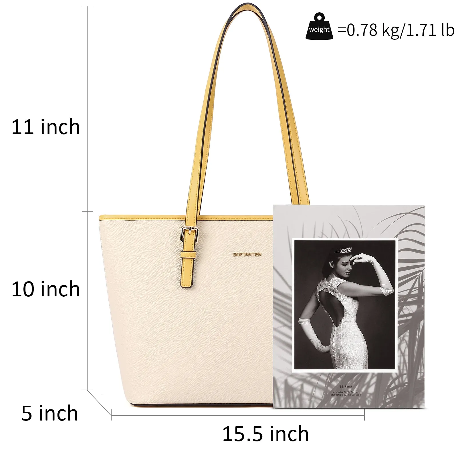 BOSTANTEN Women Handbag Genuine Leather Tote Bag Shoulder Purses