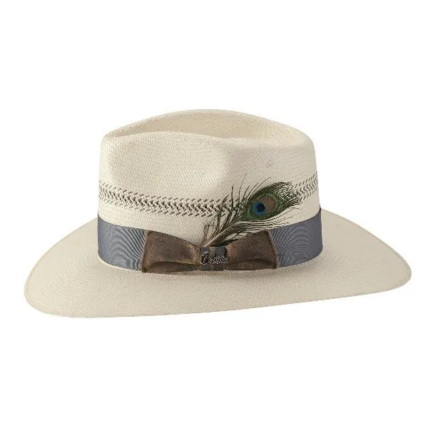 Brittoli Straw Panama Hat - Mediterranean