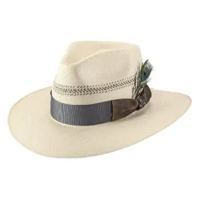 Brittoli Straw Panama Hat - Mediterranean