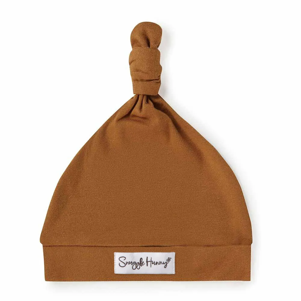 Bronze Organic Knotted Beanie