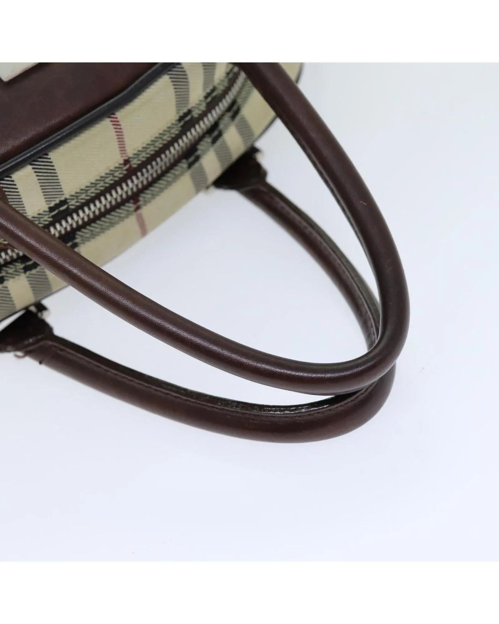 BURBERRY Small Check Satchel Handbag BeigeBrown