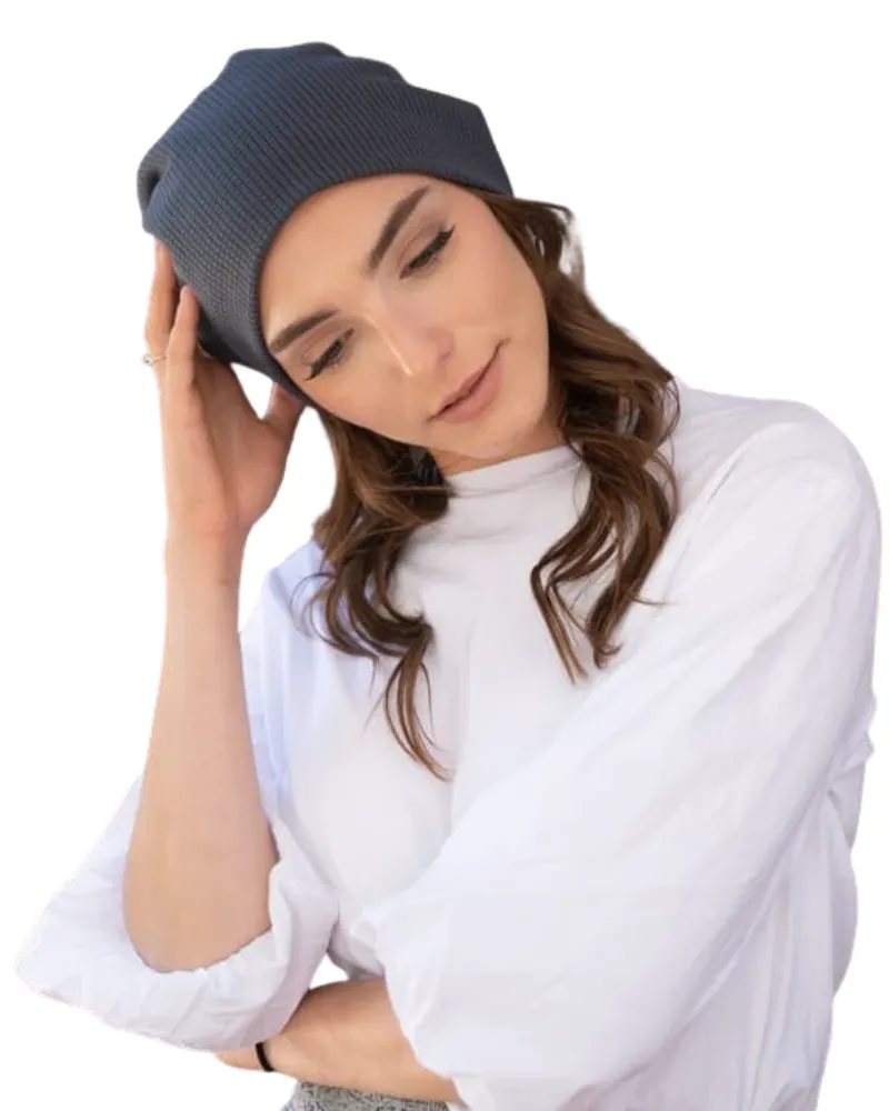 BWKCH Charcoal Waffle Knit Beanie