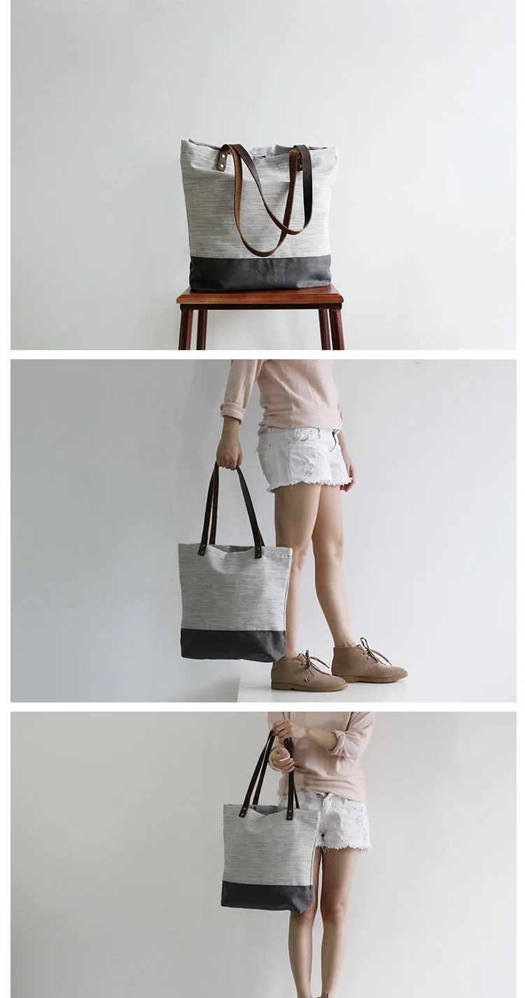 Canvas Tote Bag, Ladies Accessory Purse, Cotton Designer Handbag, Gifts for Mom, Beach Bag