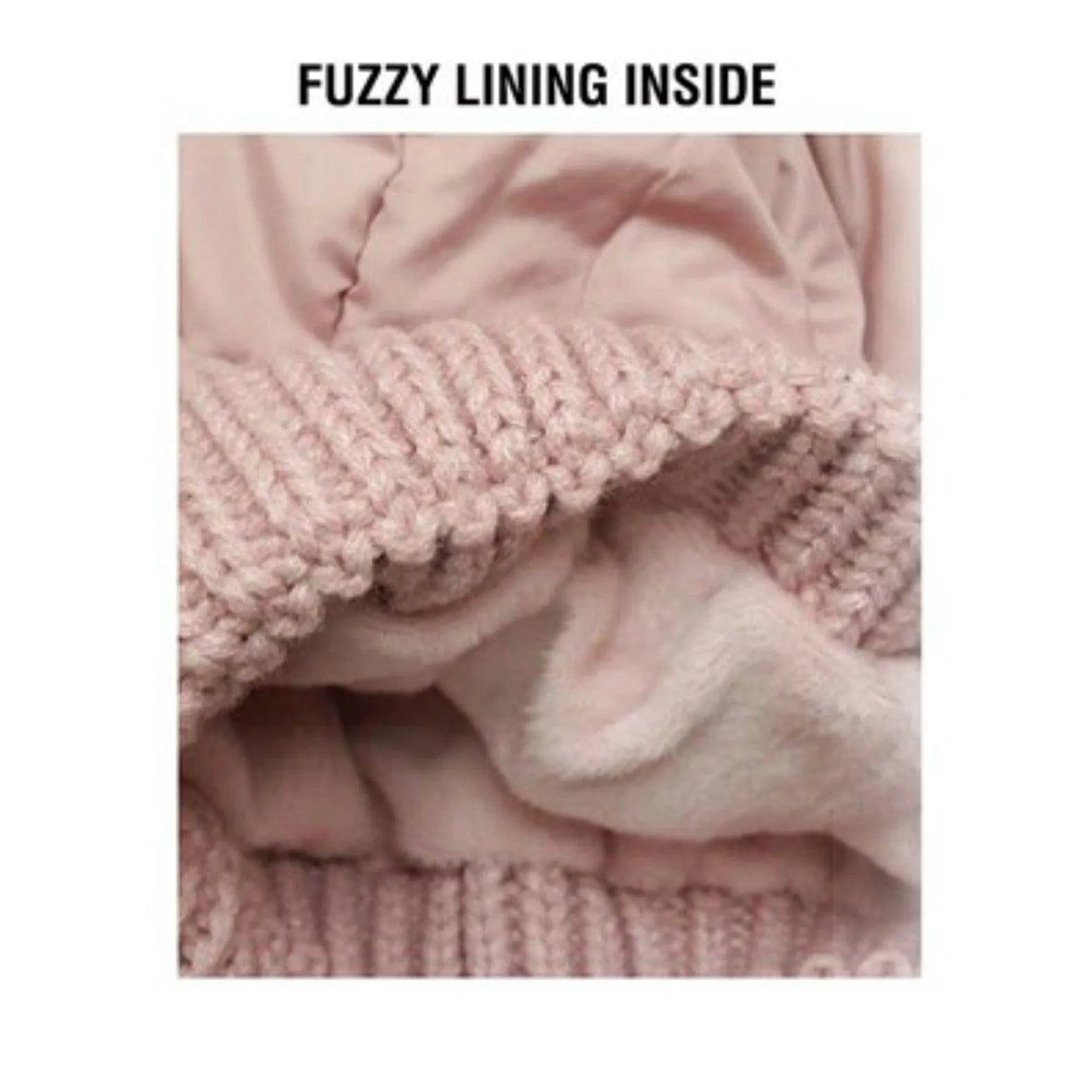 CC Quilted Puffer with Detachable Pom Beanies Hats