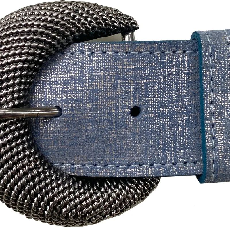 Chain Mail Belt - Baby Blue