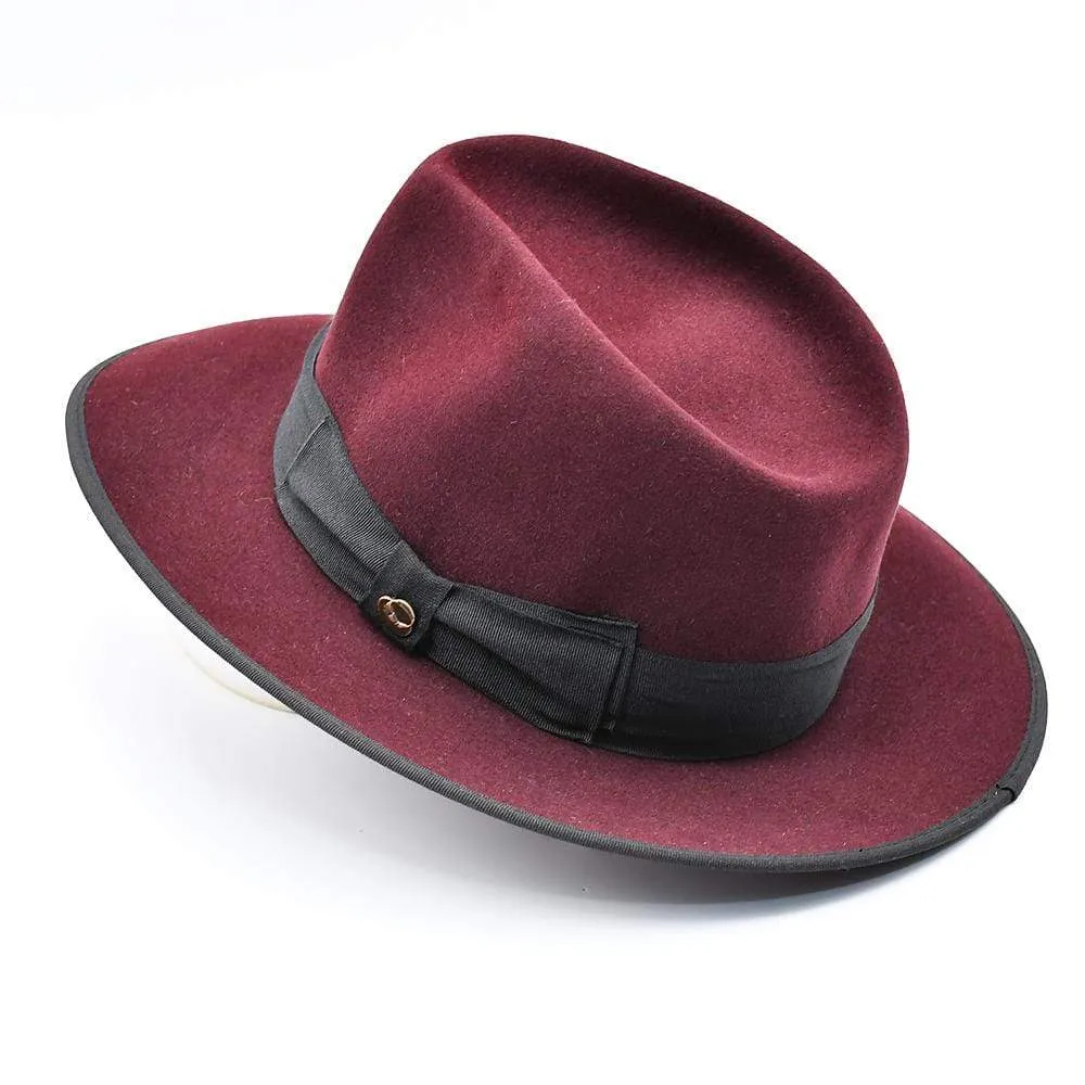 Chapeau en feutre Panama - Bordeaux