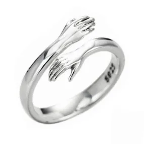 Christian Hugging Hands Ring