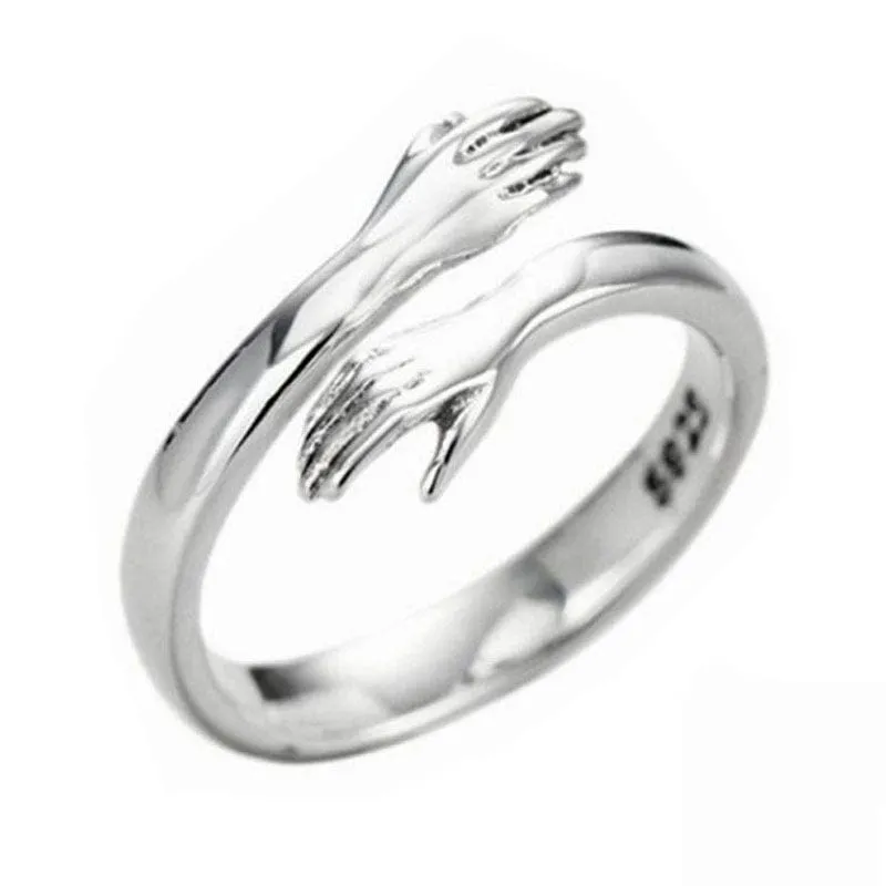 Christian Hugging Hands Ring