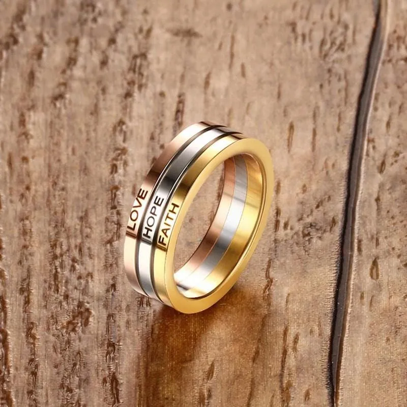 Christian Ring <br> Faith Hope Love