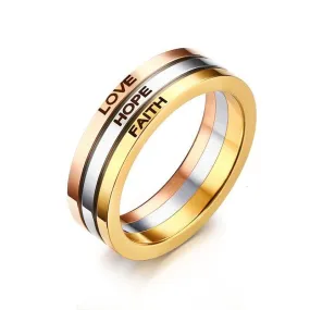 Christian Ring <br> Faith Hope Love