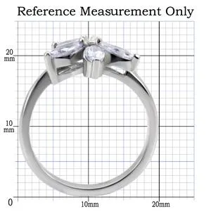 CJ7774OS Wholesale Stainless Steel Light Amethyst Cubic Zirconia Flower Ring