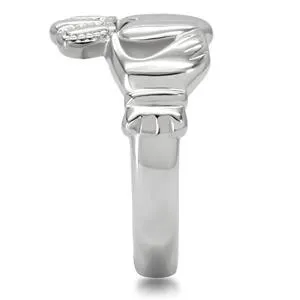 CJ7853OS Wholesale Stainless Steel Claddagh Ring