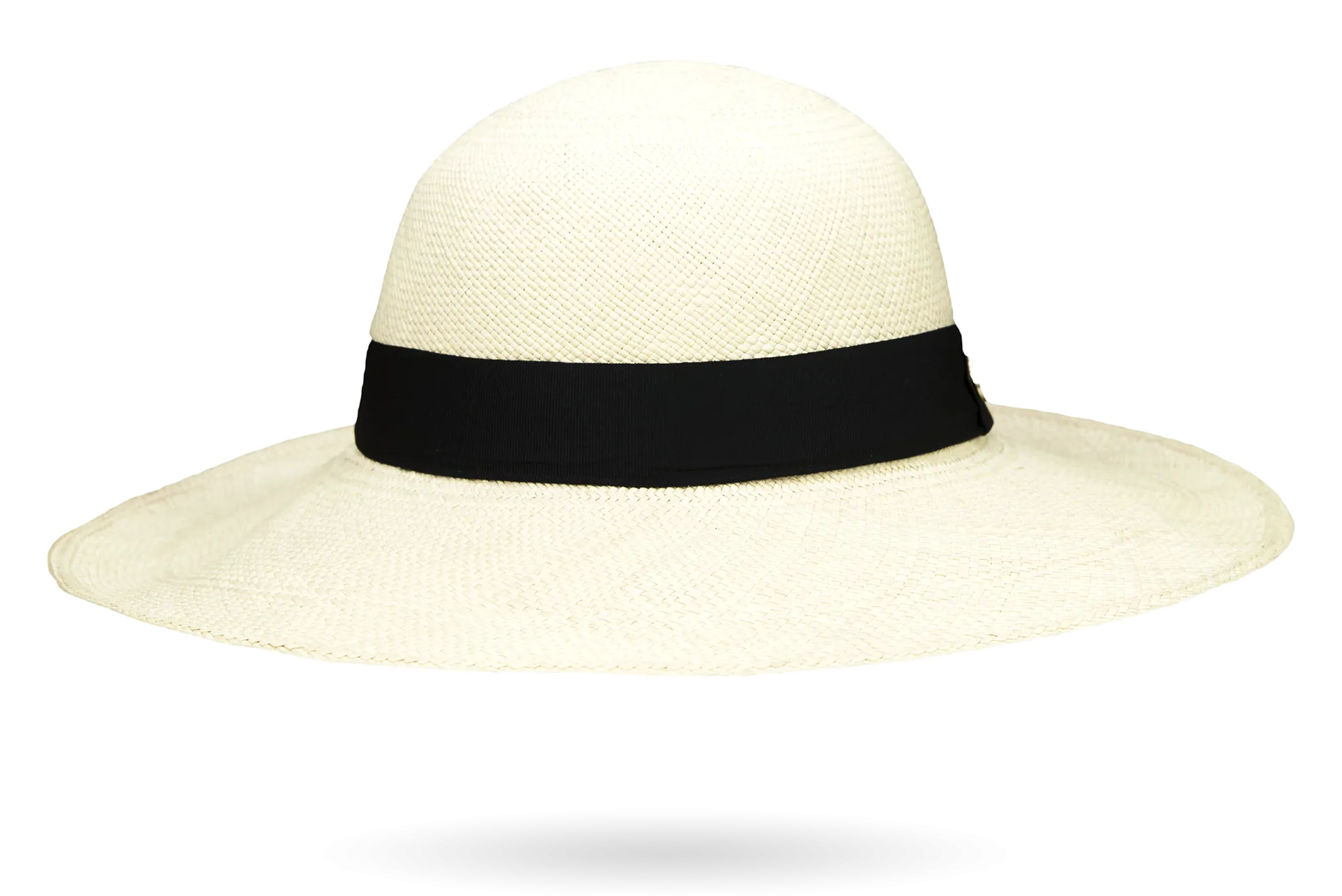 CLASSY LADIES PANAMA HAT NATURAL WIDE BRIM