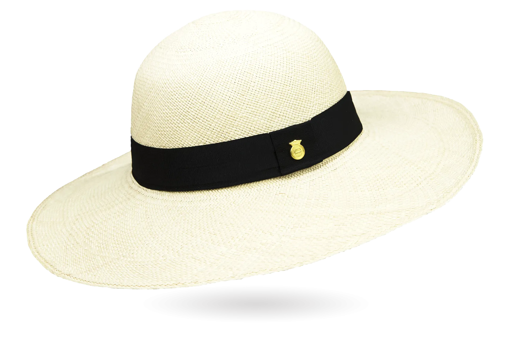 CLASSY LADIES PANAMA HAT NATURAL WIDE BRIM