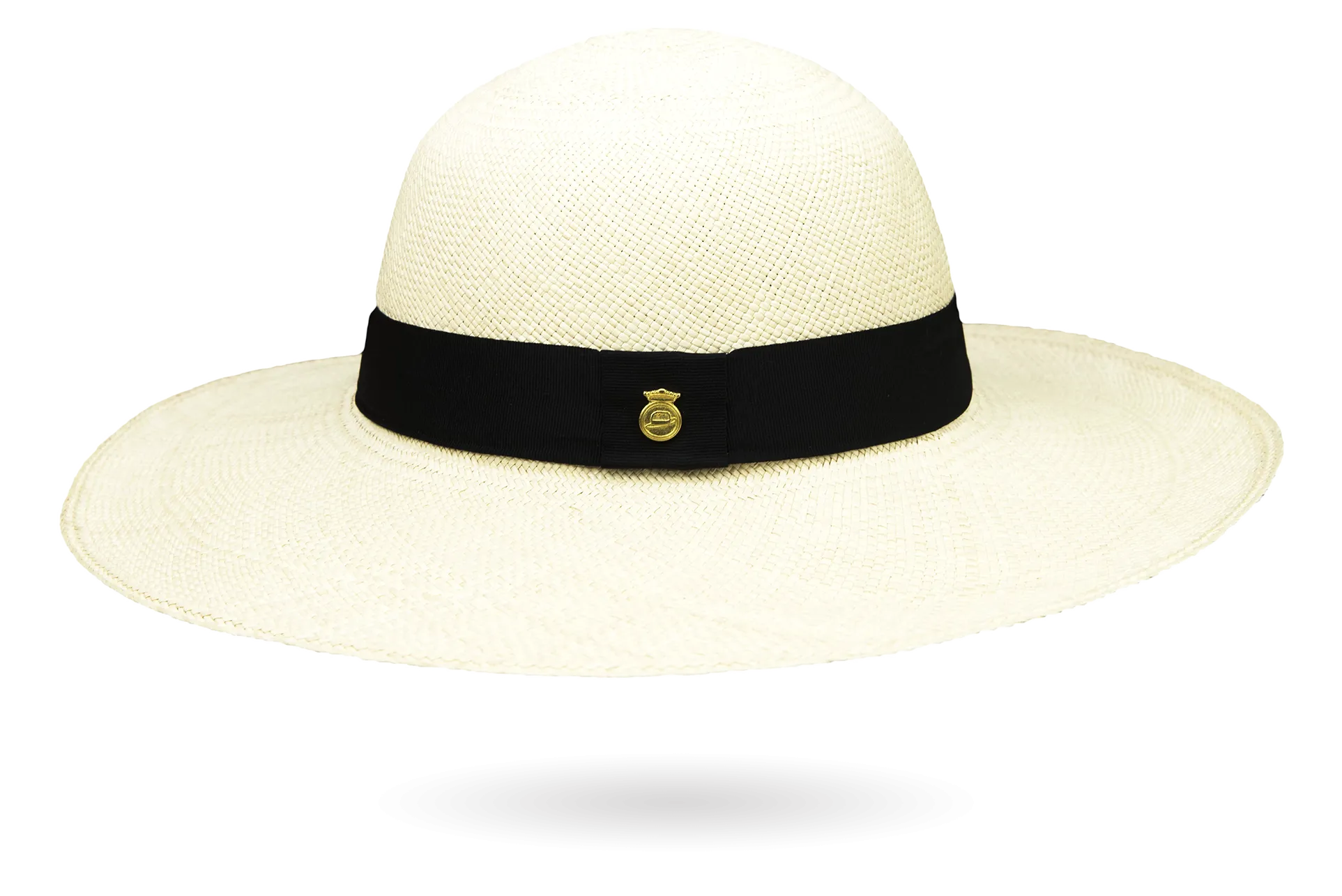 CLASSY LADIES PANAMA HAT NATURAL WIDE BRIM