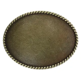 CTM® Blank Oval Belt Buckle with Edge Detail