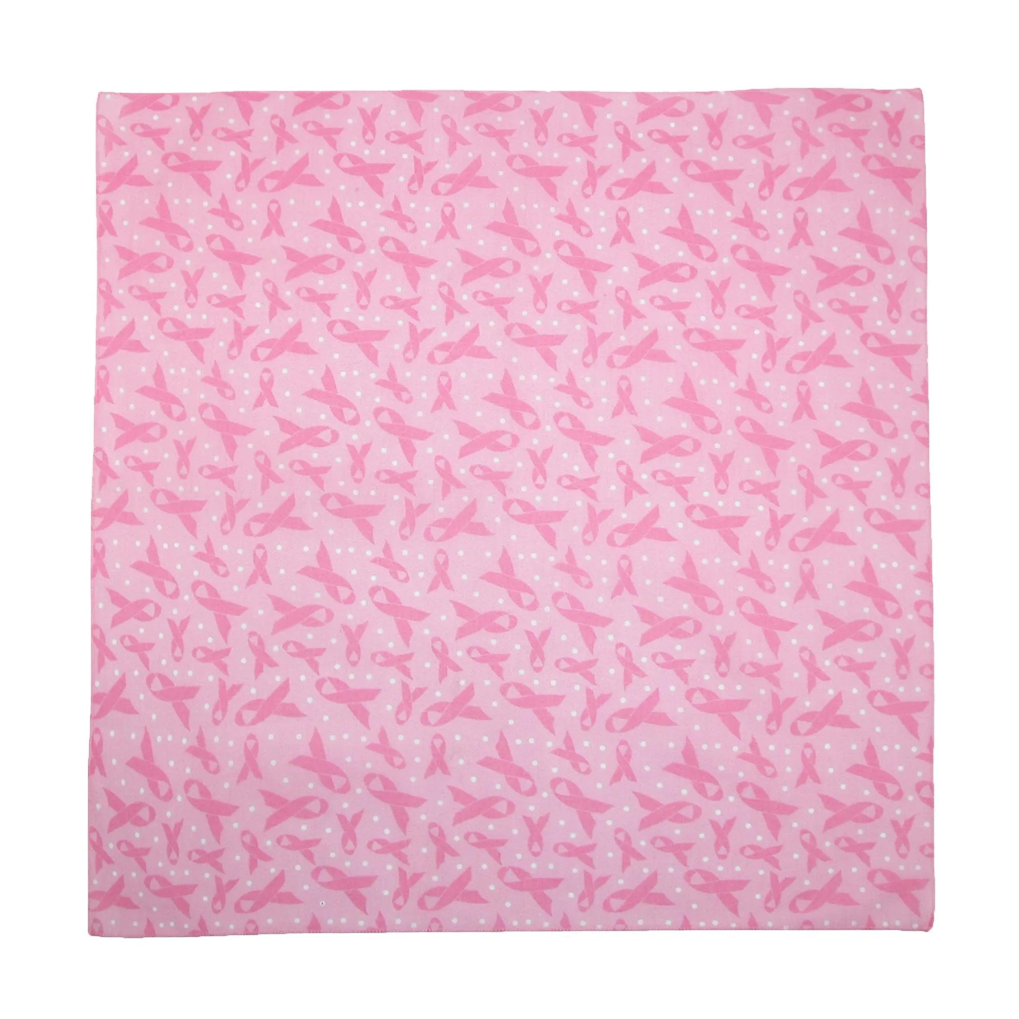 CTM® Women's Cotton Pink Ribbon Breast Cancer Awareness Bandanas