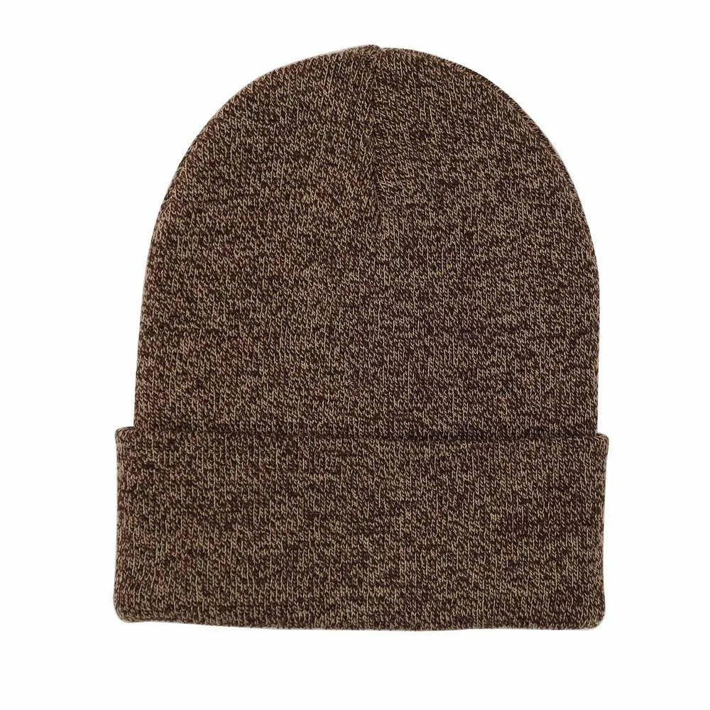 Cuffed Beanie - Brown Heather
