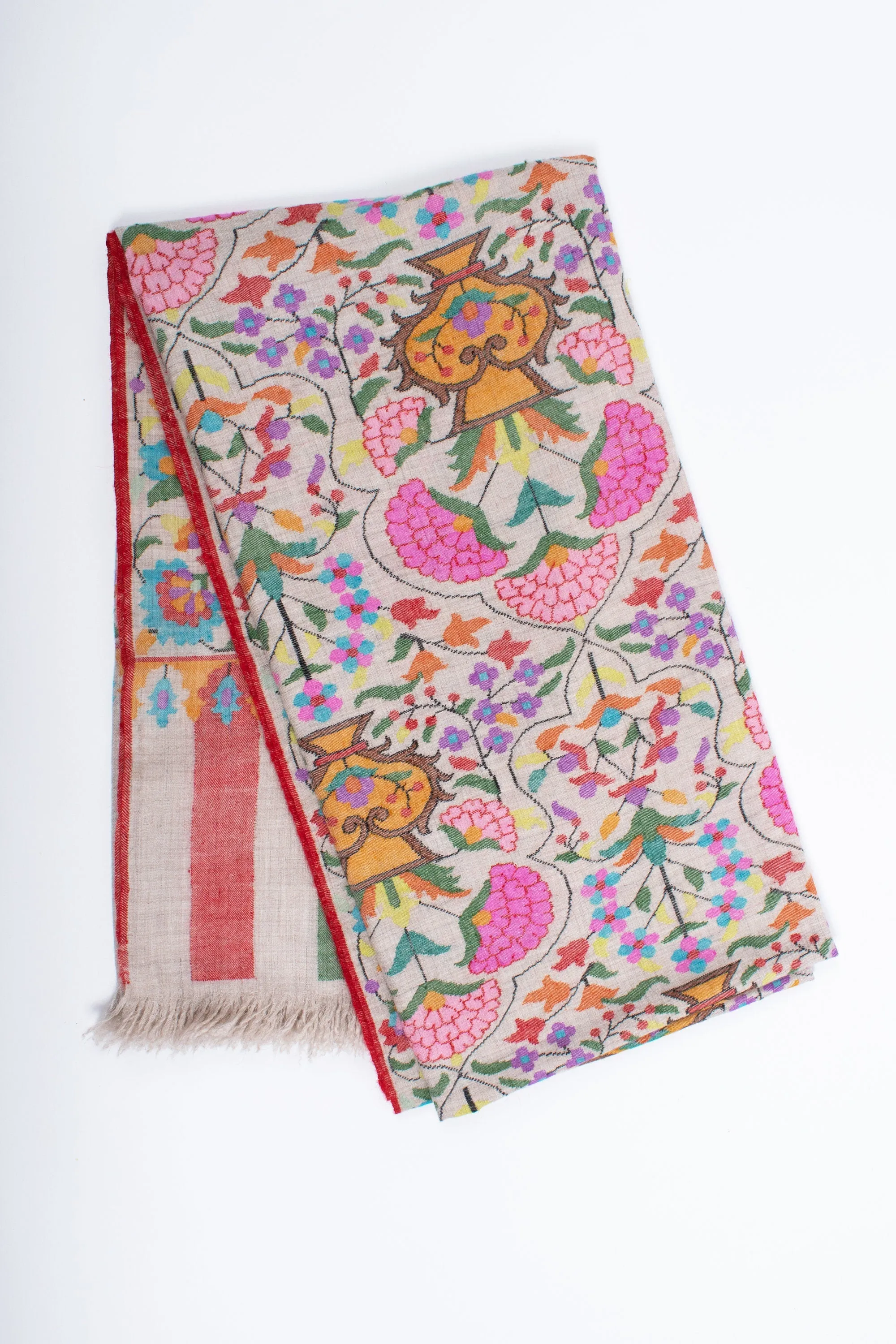 Exclusive Kashmiri Shawls, Kani Weave Cashmere Wraps, Special Handmade Scarves, Unique Wraps, Wedding Gifts, 40x80" - MALIBU