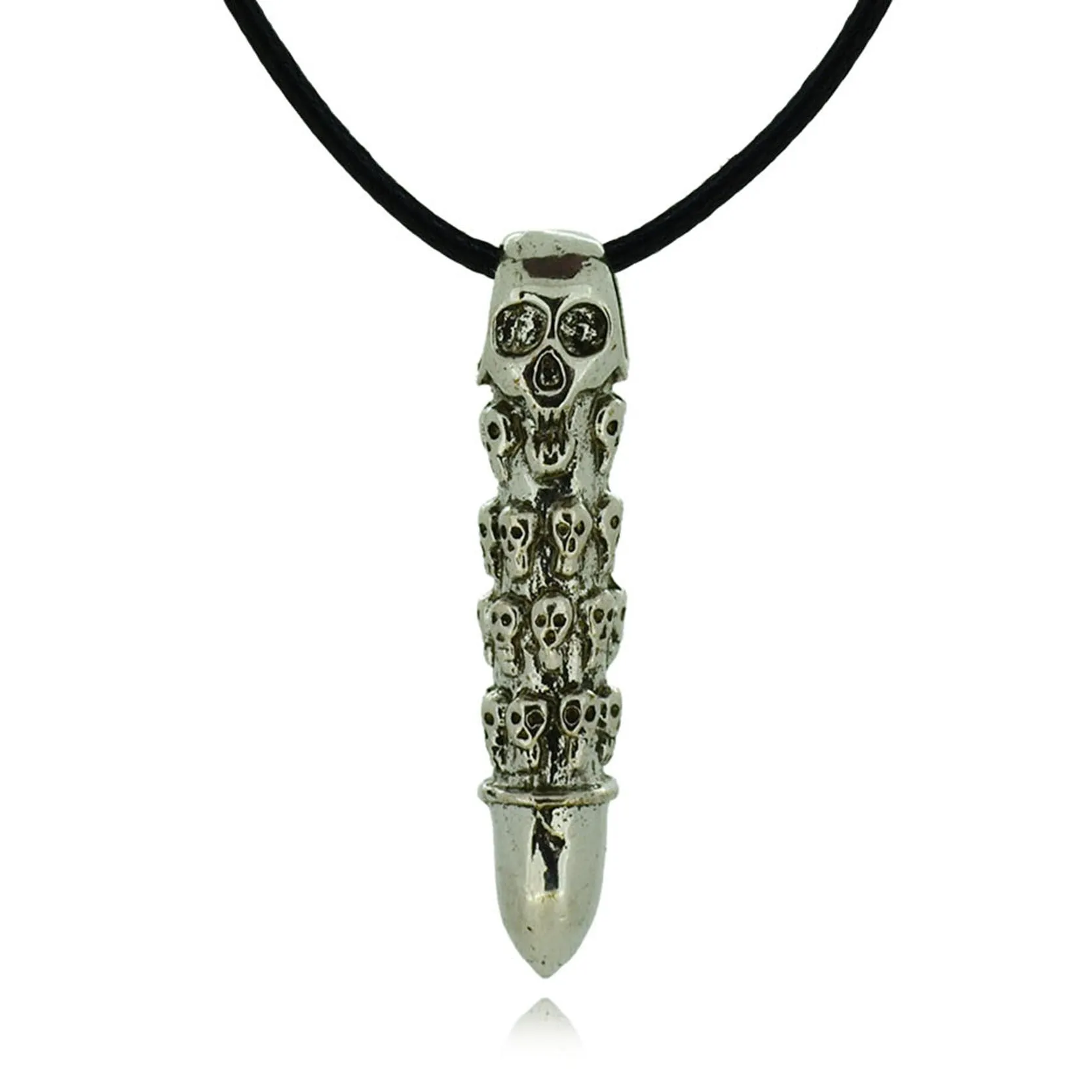 Fashion Shape Skull Pendant Necklace For Men Classic Rope Punk Statement Chain Necklace Summer Style Silver Fine Jewelry