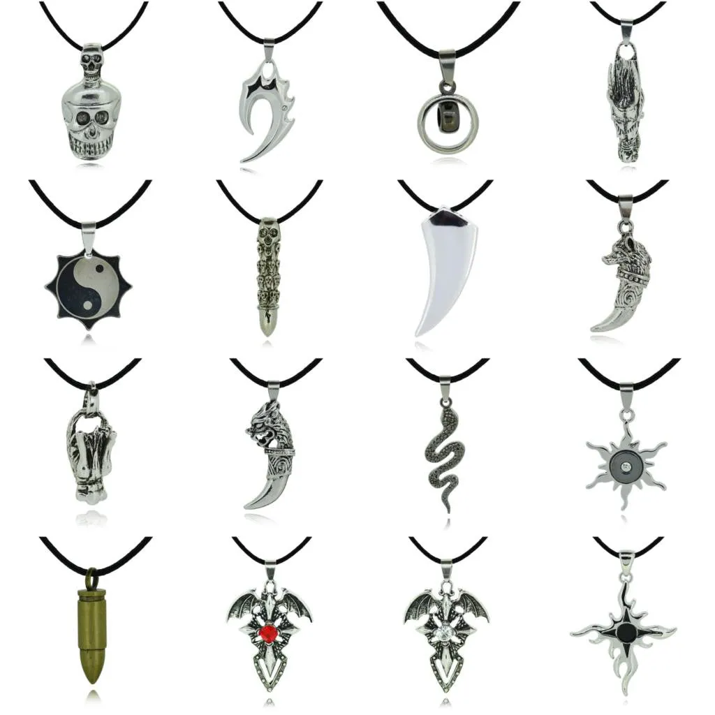 Fashion Shape Skull Pendant Necklace For Men Classic Rope Punk Statement Chain Necklace Summer Style Silver Fine Jewelry