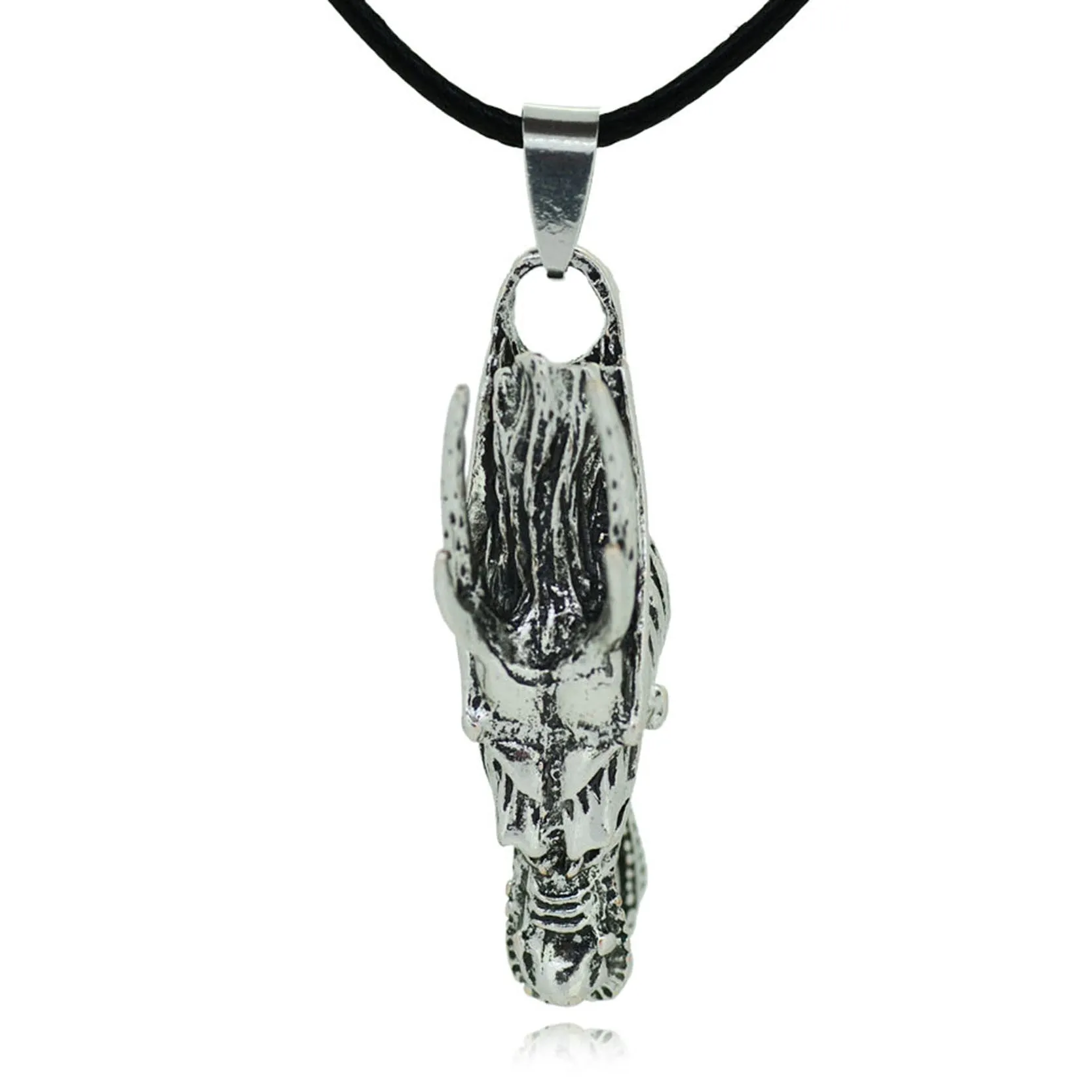 Fashion Shape Skull Pendant Necklace For Men Classic Rope Punk Statement Chain Necklace Summer Style Silver Fine Jewelry