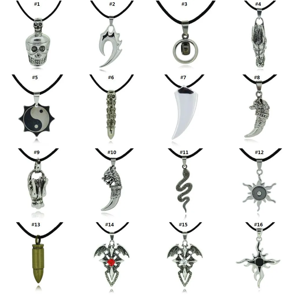 Fashion Shape Skull Pendant Necklace For Men Classic Rope Punk Statement Chain Necklace Summer Style Silver Fine Jewelry