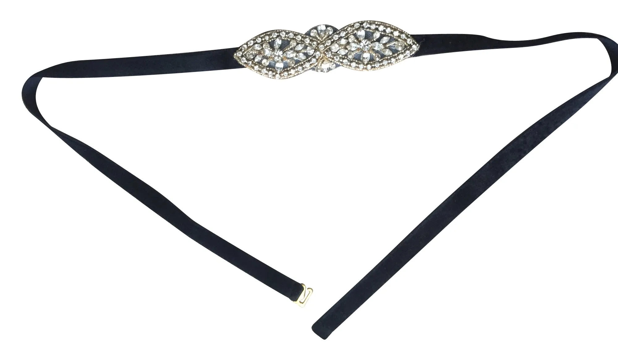 Fitted bridesmaids belts with golden beading (as seen on BHLDN)