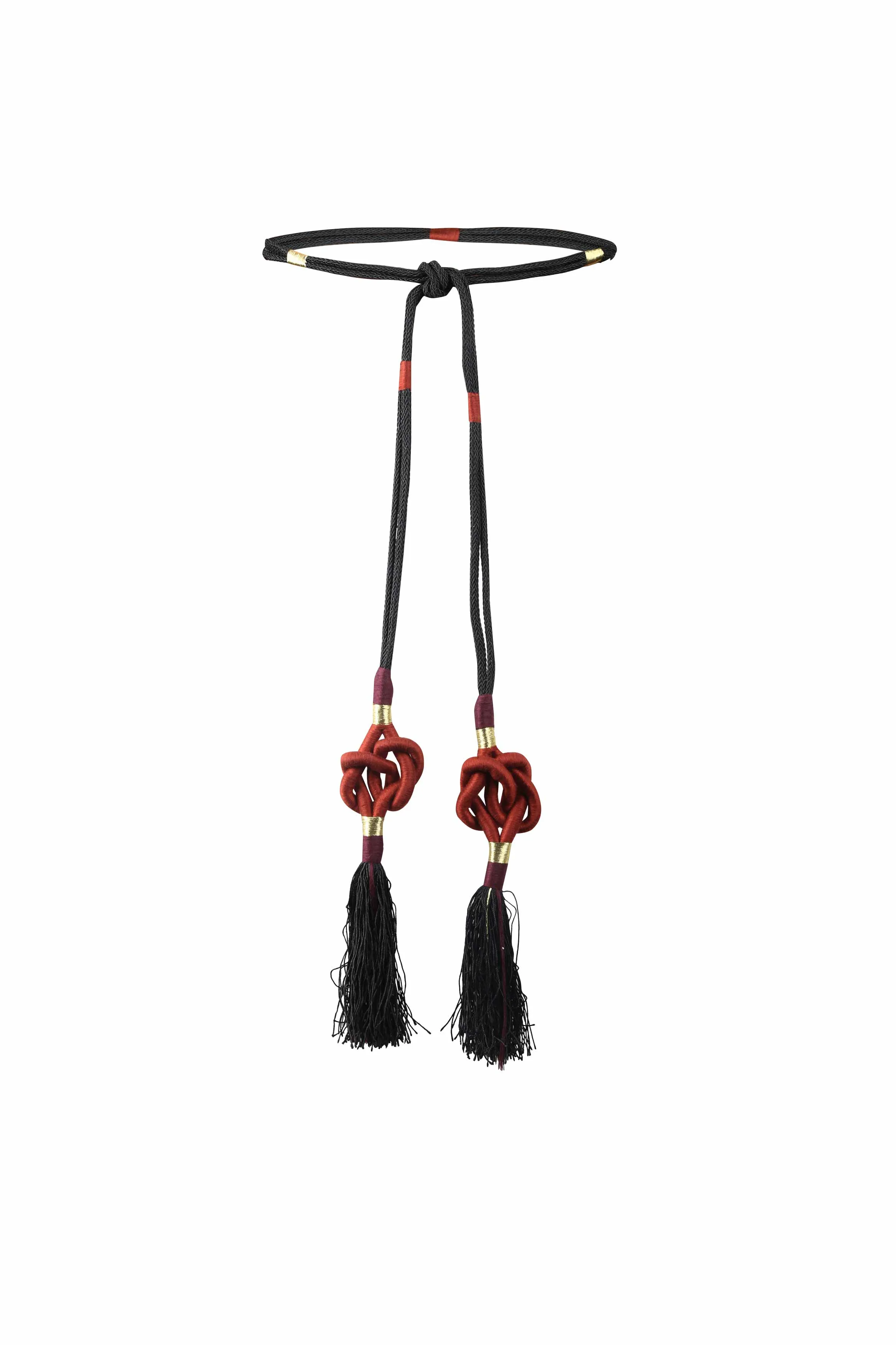Fringe Tassel Belt - Brick