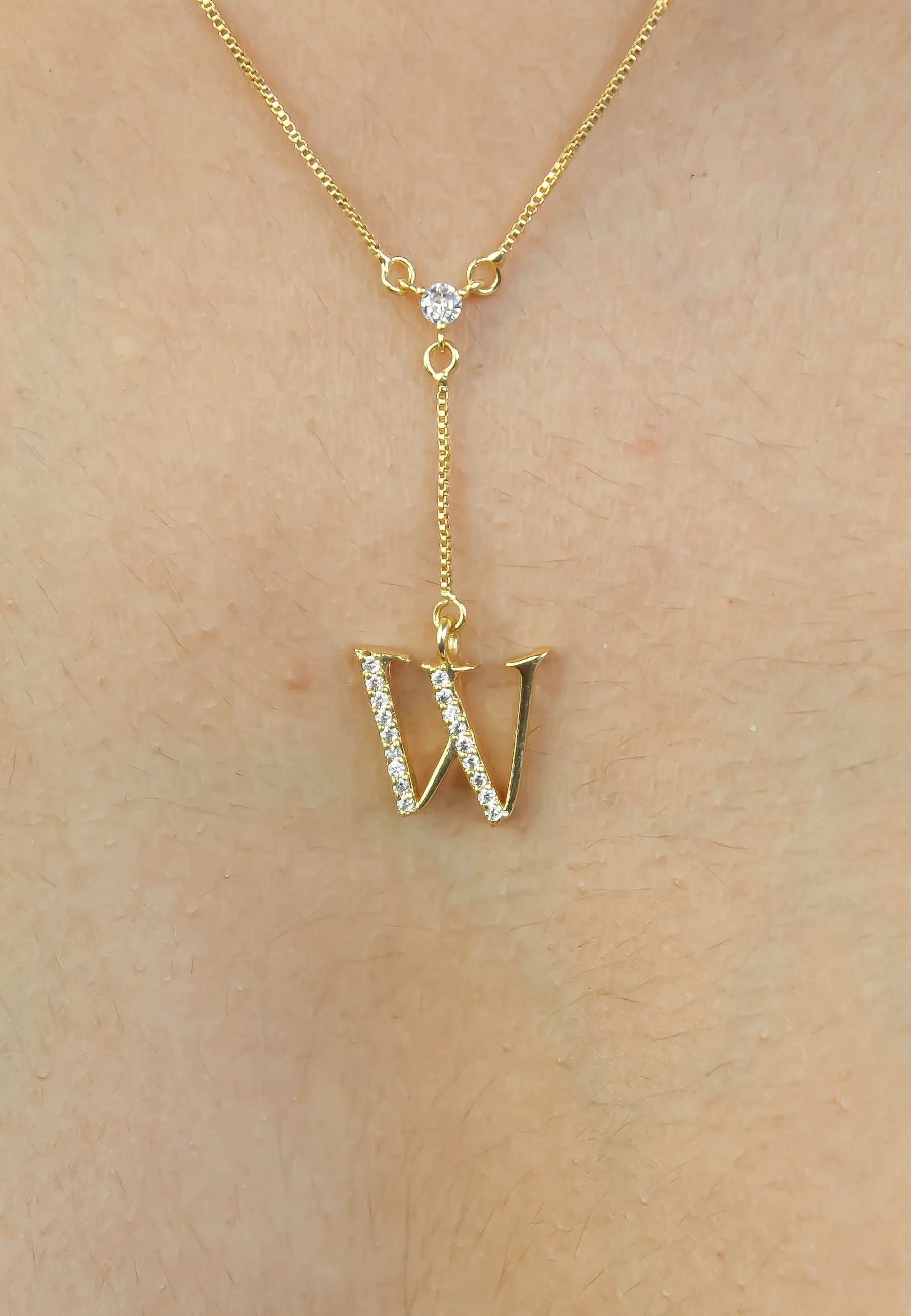 Golden Alphabet Necklaces